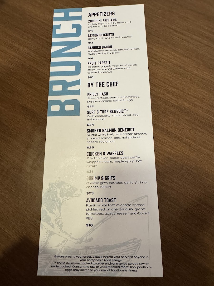 Oar & Iron menu board