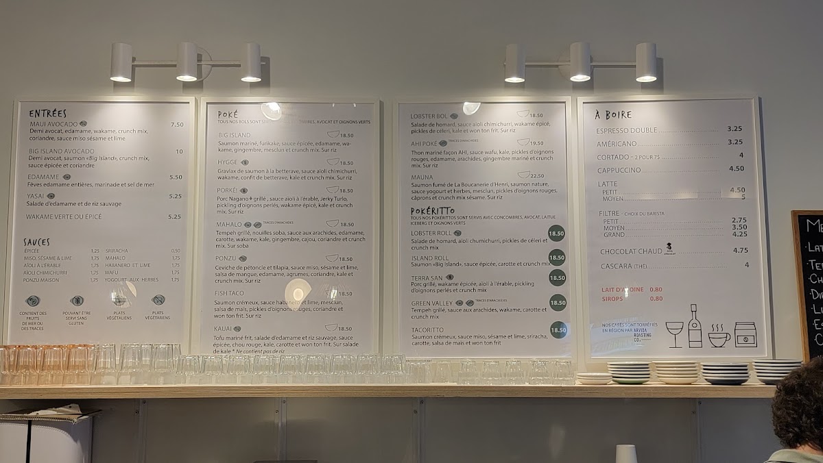 Café Mathéo menu board