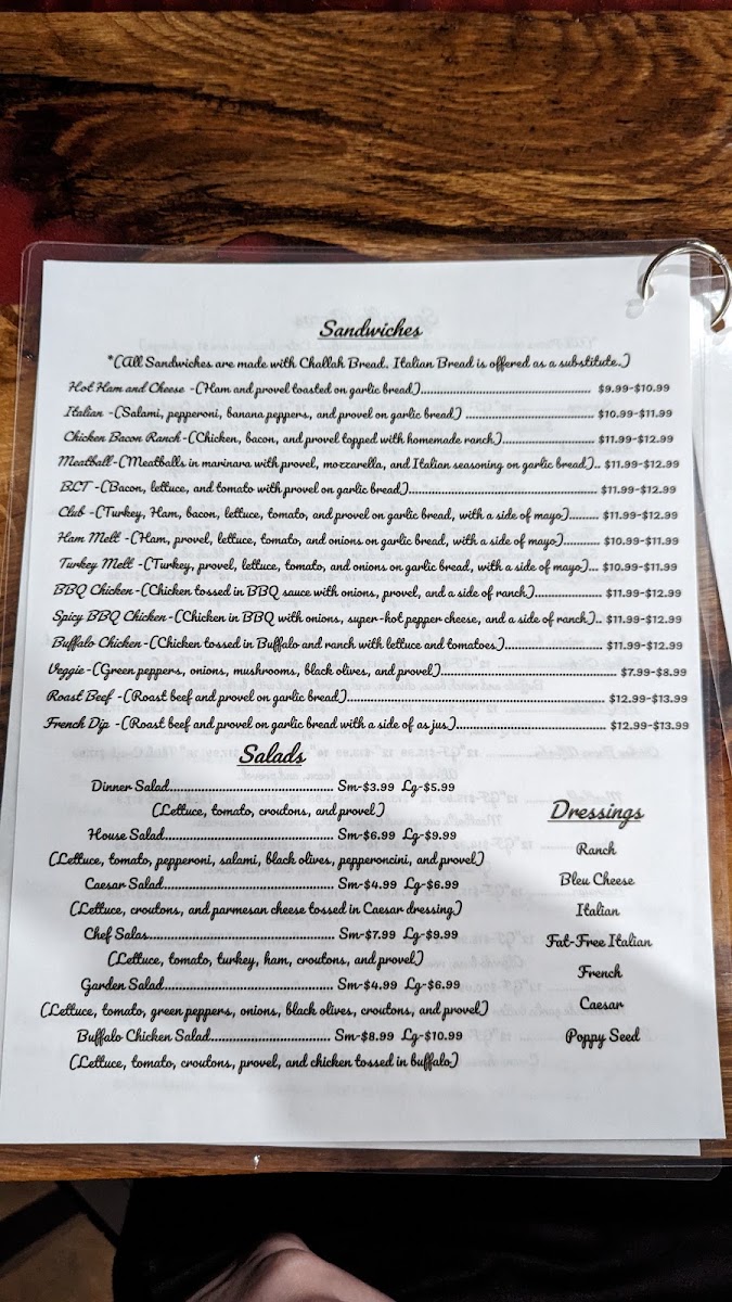 Guffey's menu board