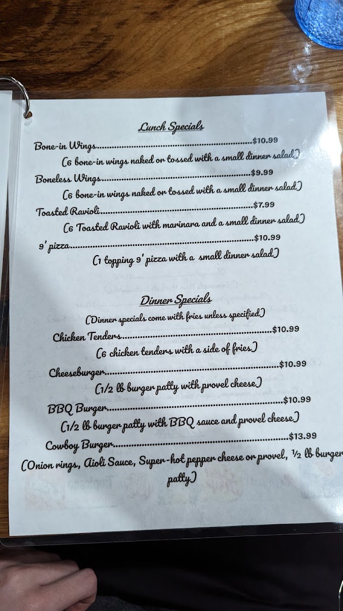 Guffey's menu board