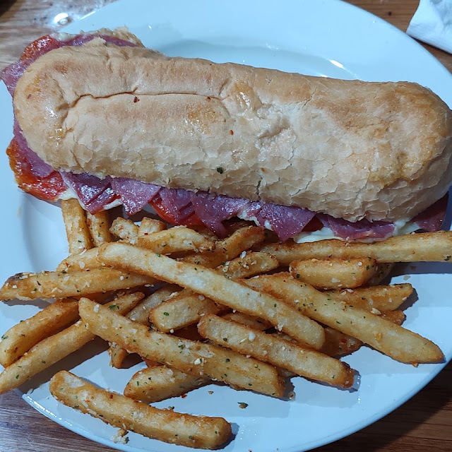 Italian Sandwich and Fries