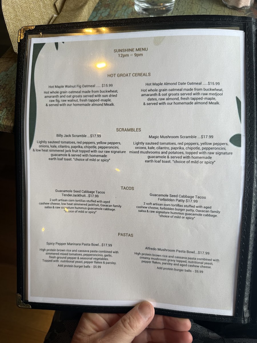 PLANT GOSSIP / ORVEGANIC KITCHEN menu board
