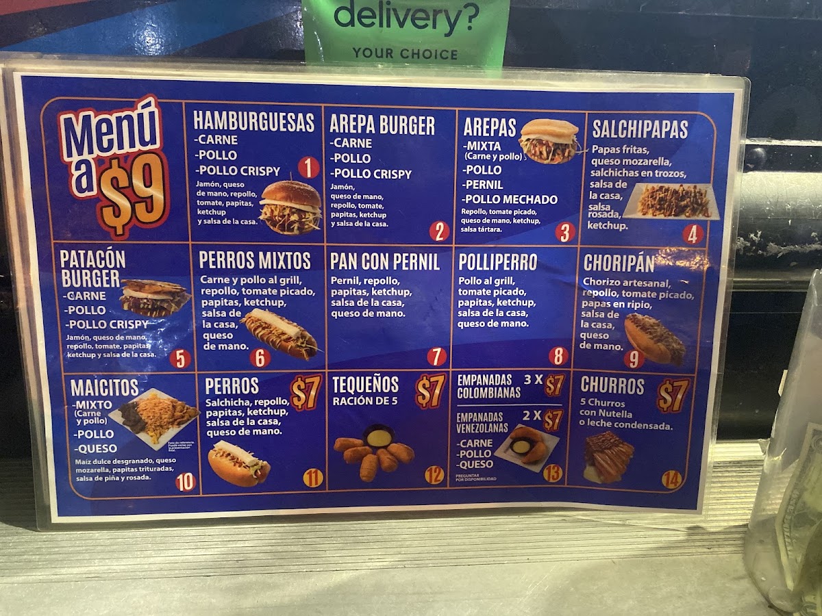 AJA FOOD TRUCK FORT LAUDERDALE menu board
