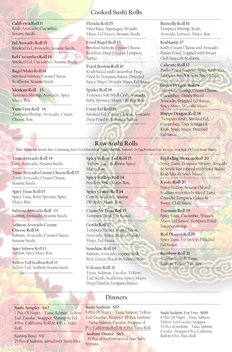 Laishley Crab House menu board