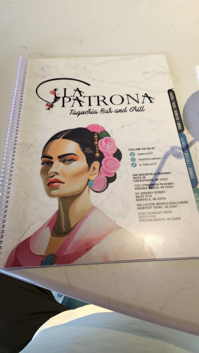 Taqueria La Patrona - Grassfield menu board