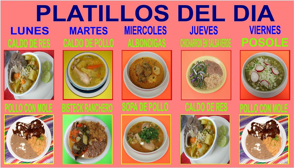Sabroso taco savor a mi tierra menu board