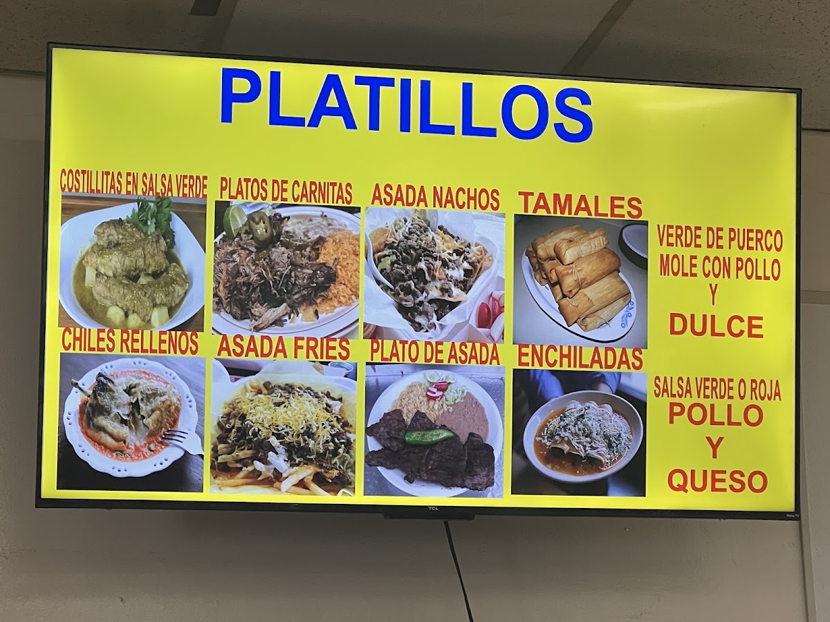 Sabroso taco savor a mi tierra menu board