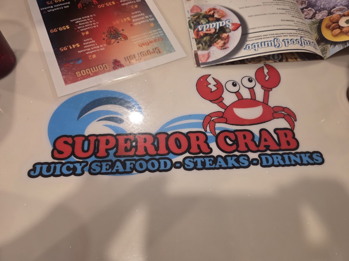 Superior Crab | Monticello, AR menu board