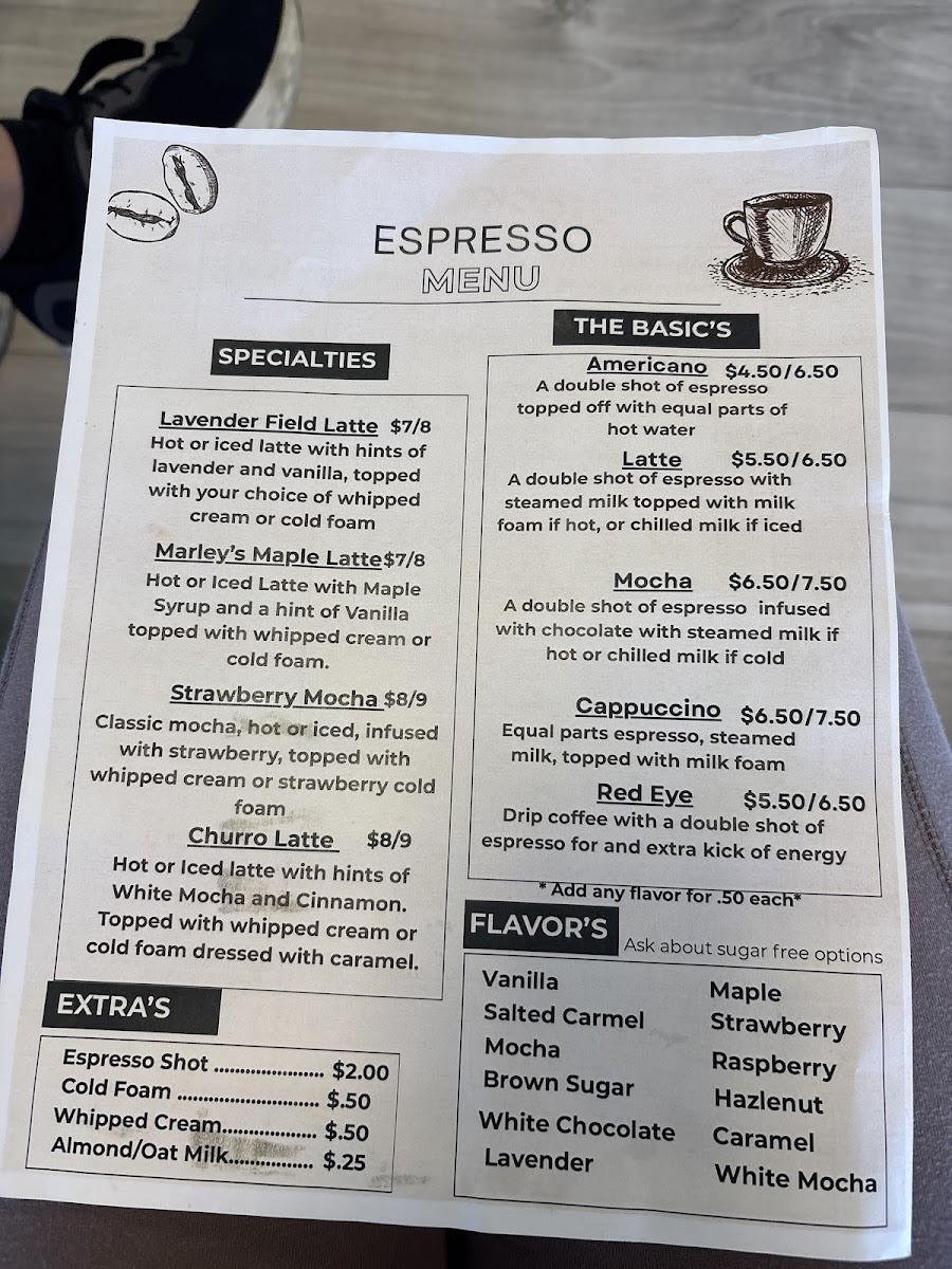 Maple & Marley Breakfast Bar menu board