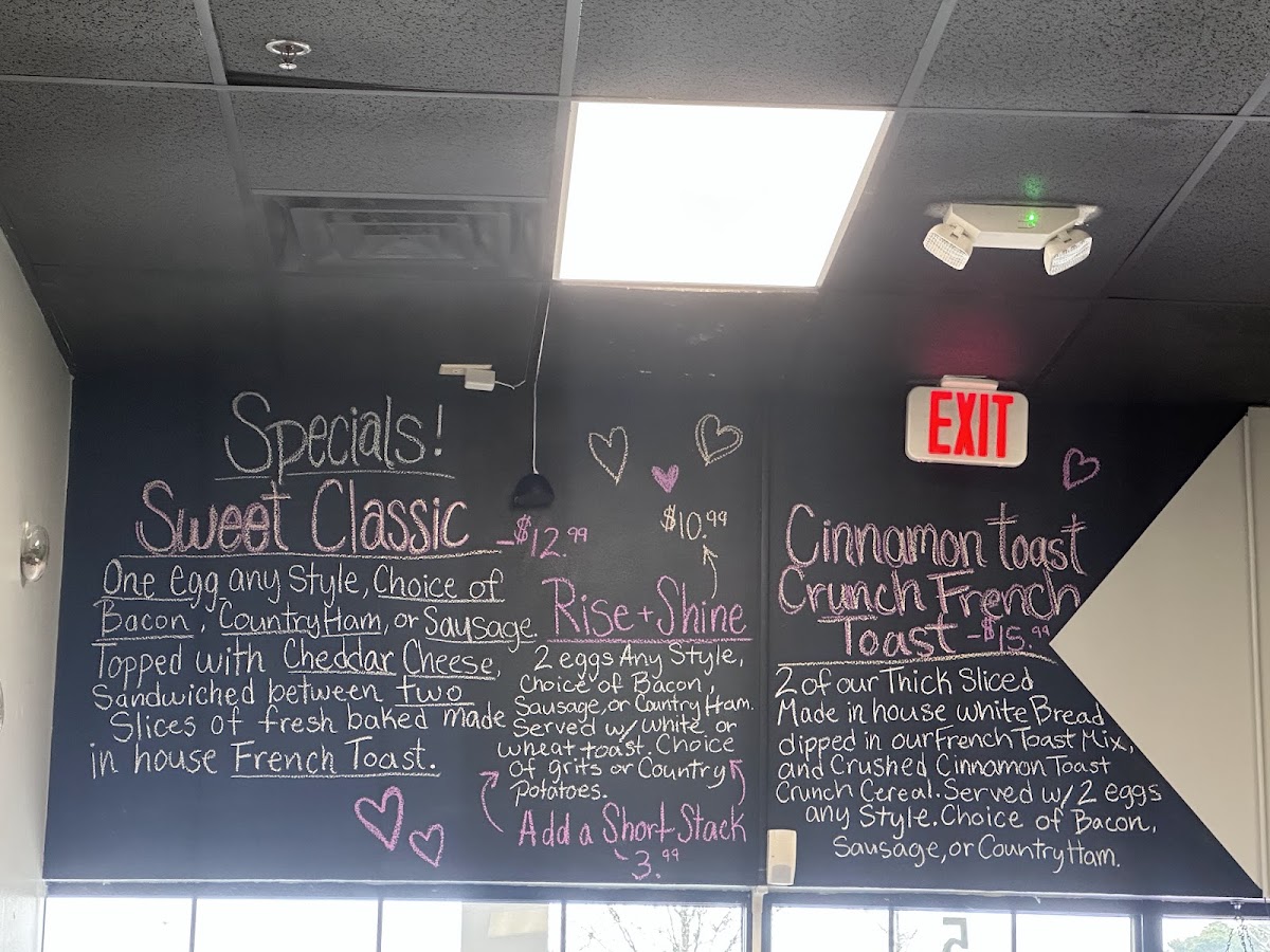 Maple & Marley Breakfast Bar menu board