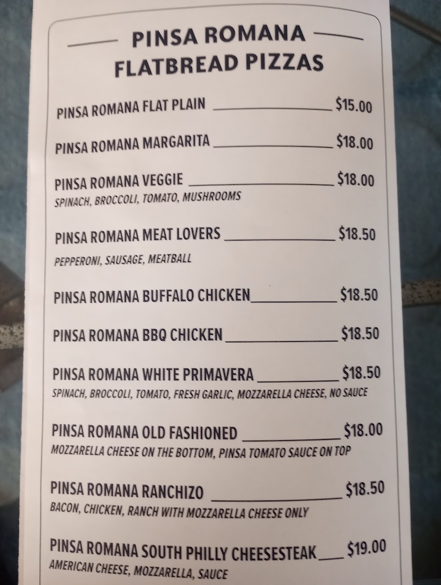 FLATS&FILLED FLATBREADS menu board