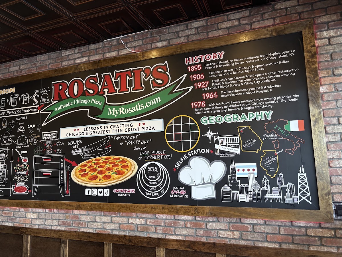 Rosati's Pizza - Marietta menu board