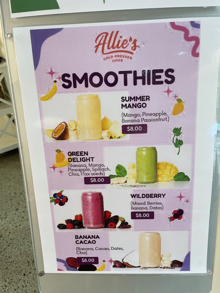 Pulse Cafe menu board