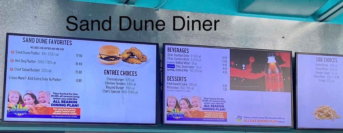 Sand Dune Diner menu board