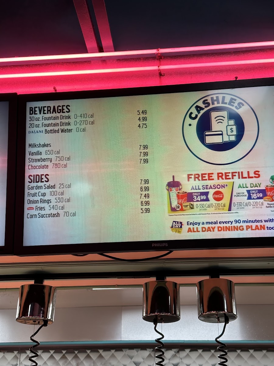 Sand Dune Diner menu board