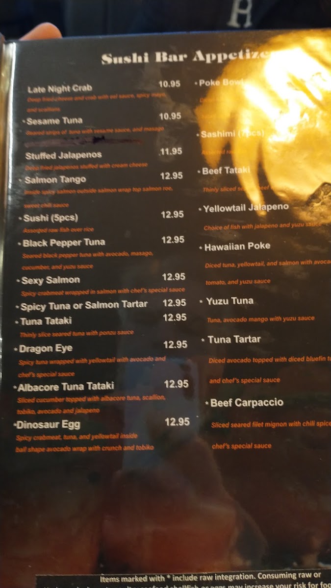 Osaka - Masterson Station menu board