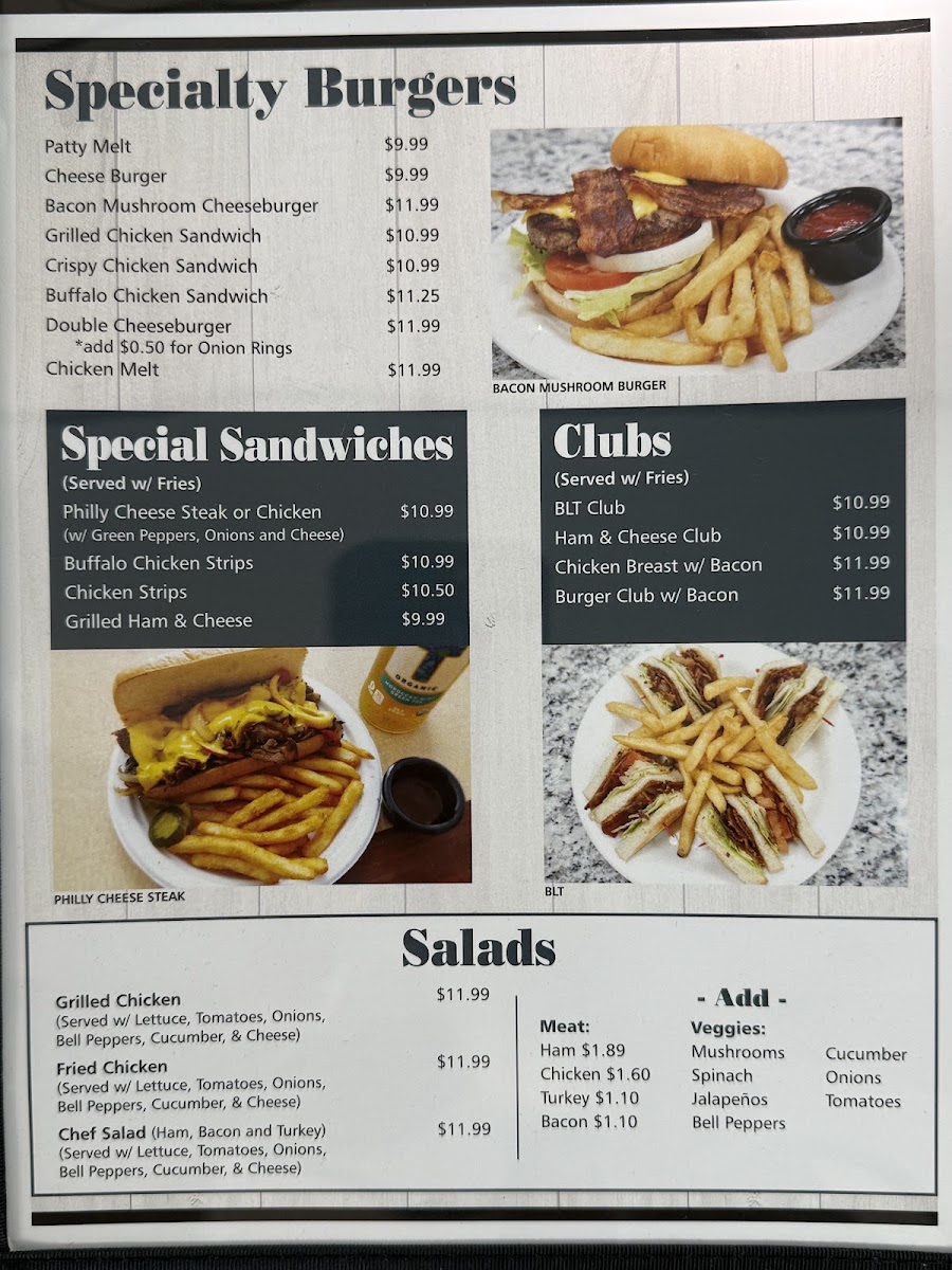 Roys Breakfast & Lunch #2 menu board