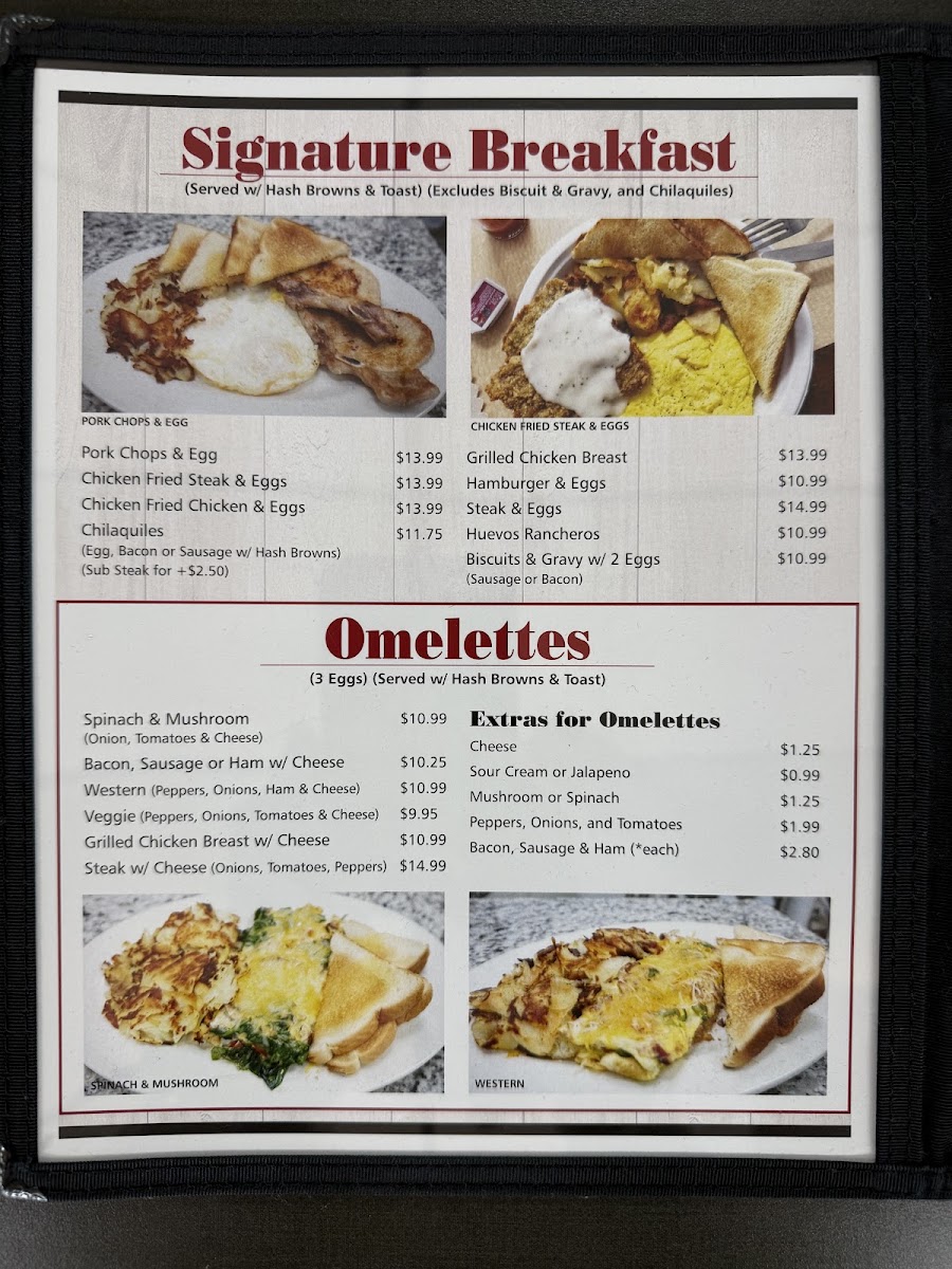 Roys Breakfast & Lunch #2 menu board