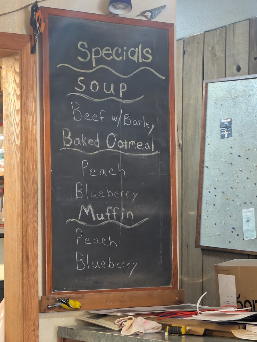 Tilted Table Lakeville menu board