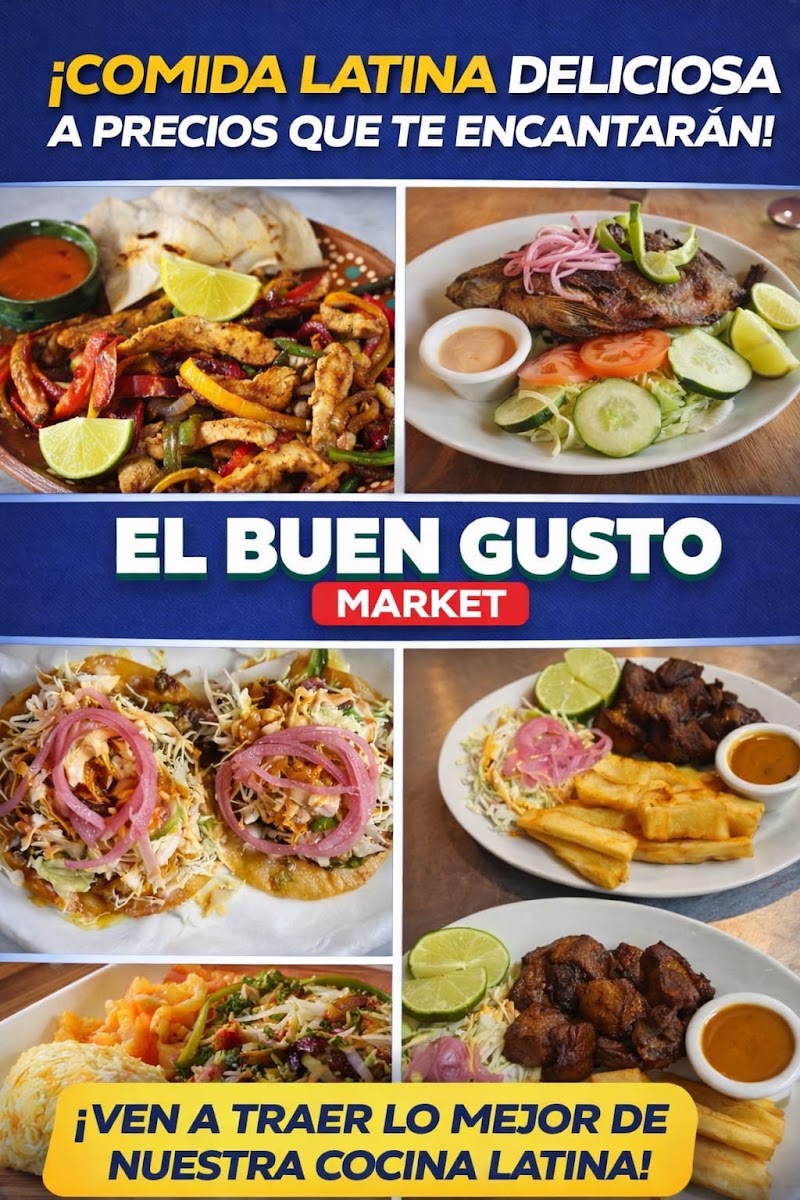 Restaurant Pupuseria El Buen Gusto menu board