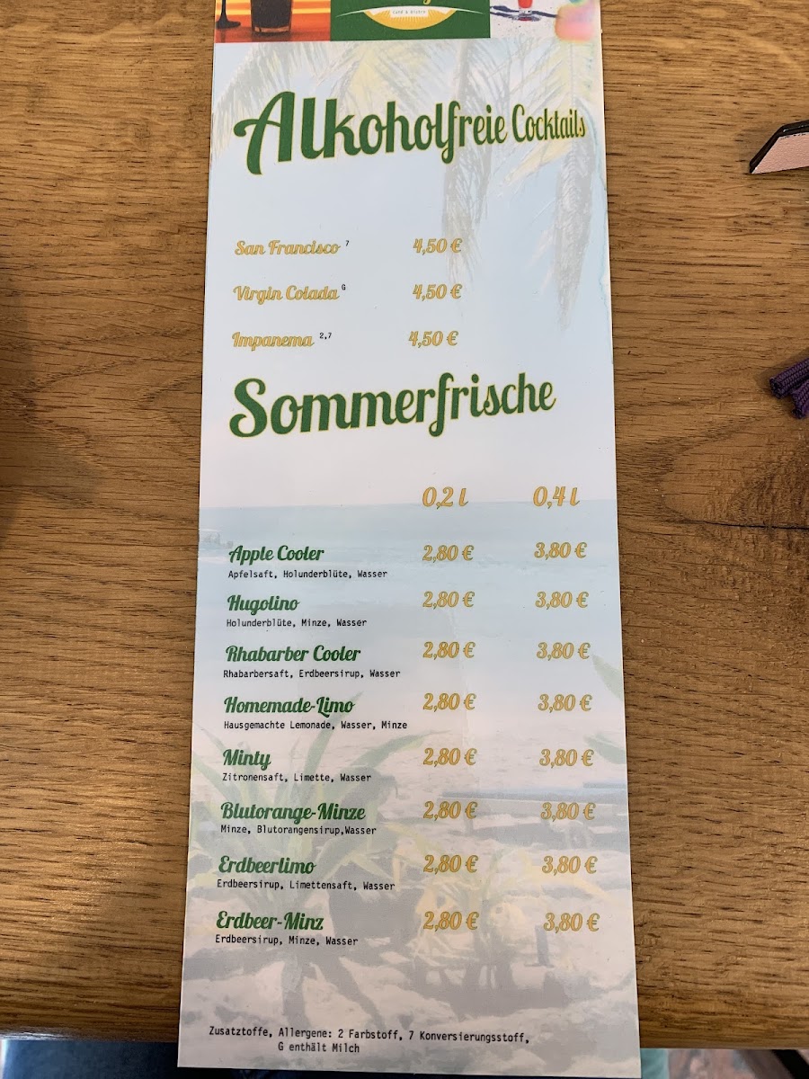 Delaf Café & Bistro menu board