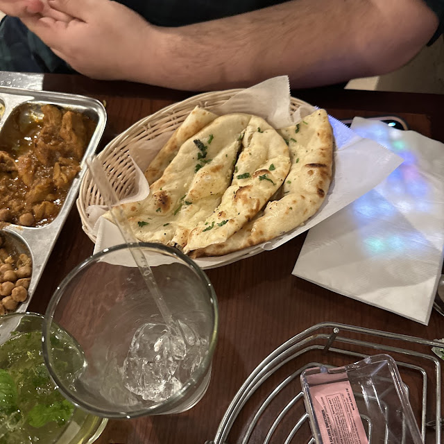 Indian Curry Served with Naan