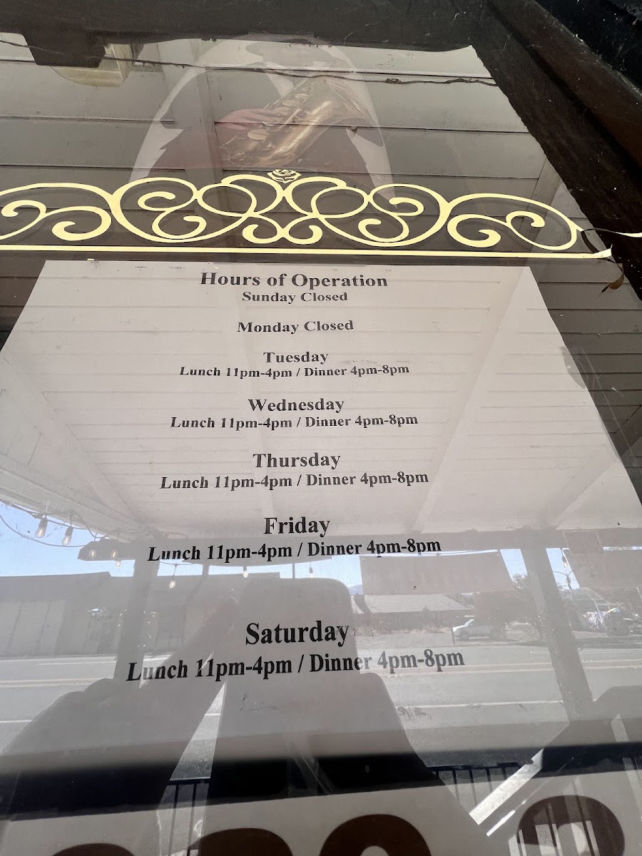 1-4-5 Club Steakhouse & Lounge menu board