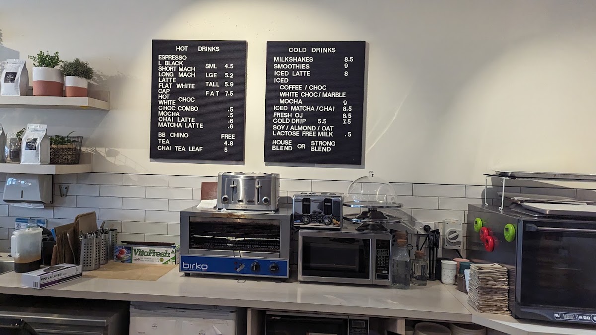 Fat Cup Cafe menu board