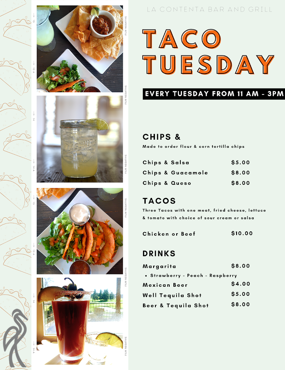 Vista Grill At La Contenta menu board