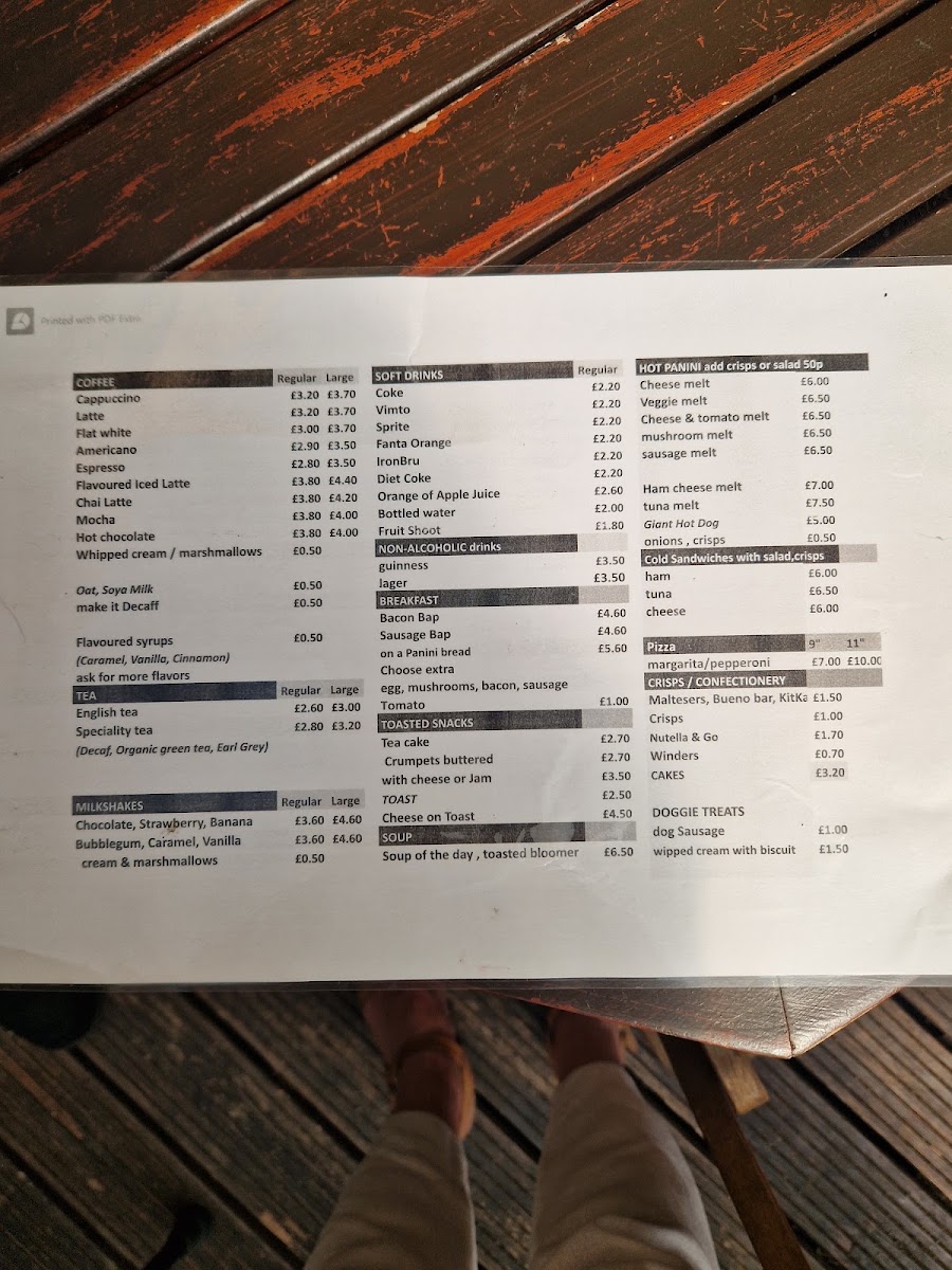 BamfordBarista menu board