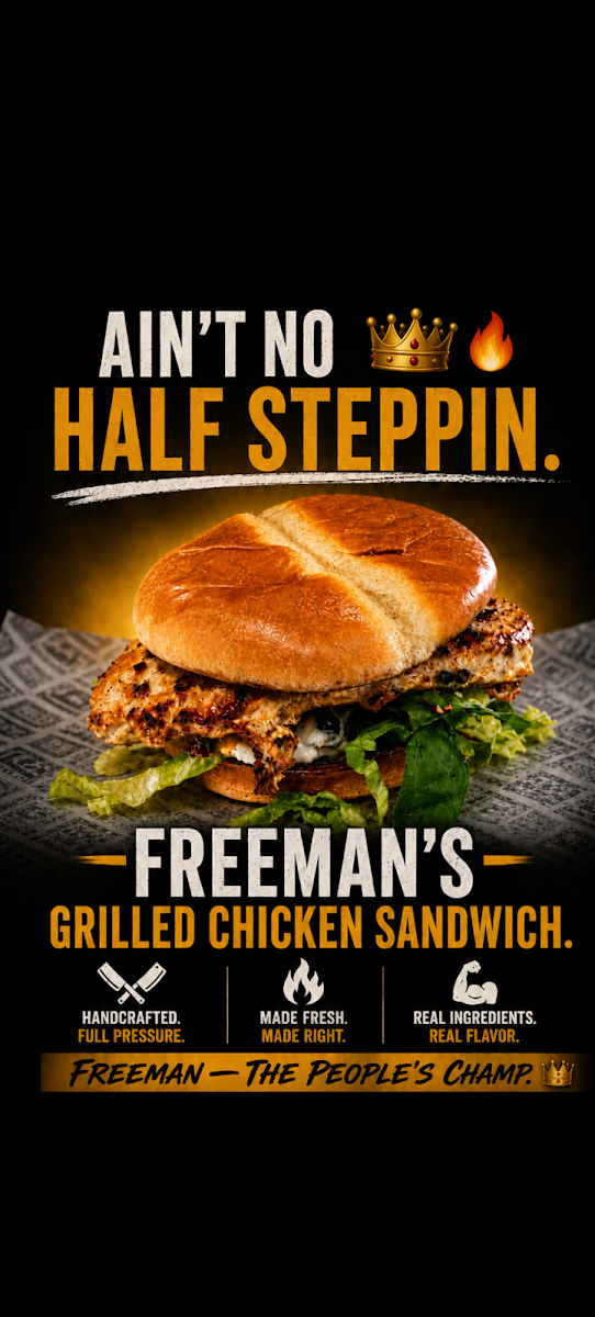 Freemans Eatery menu board
