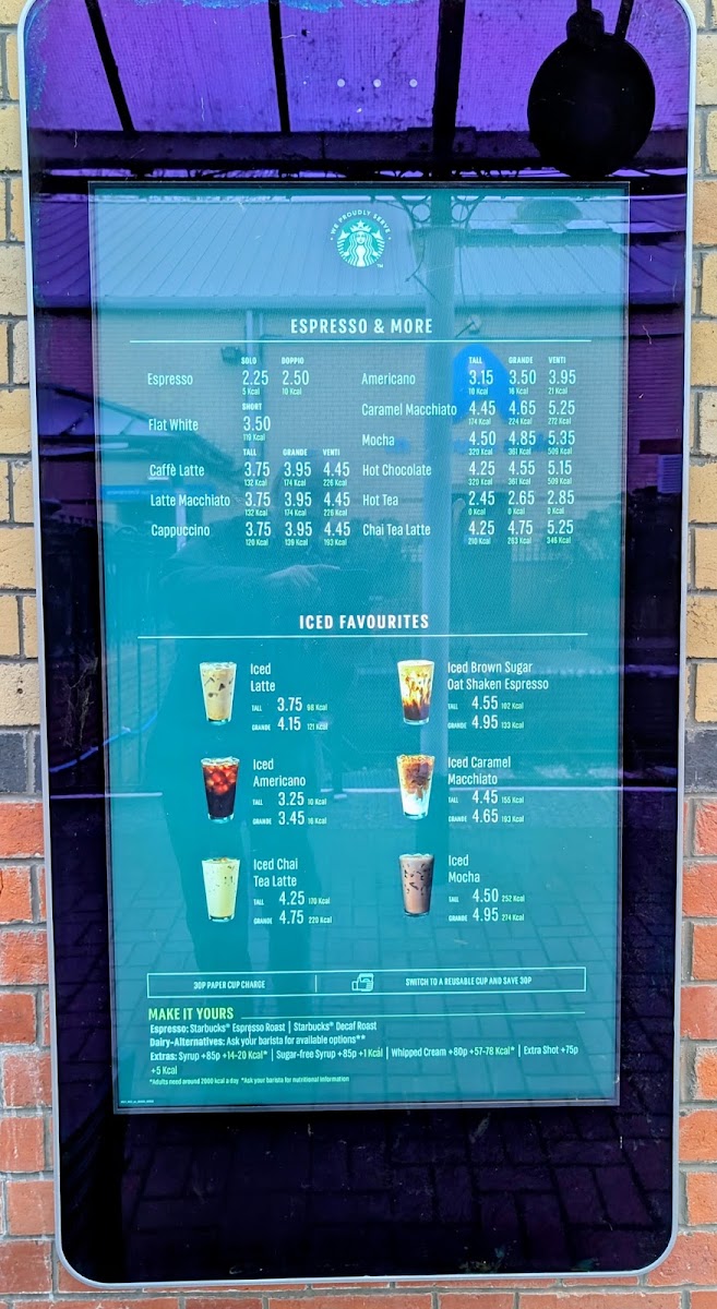 Oscar's Cafe menu board