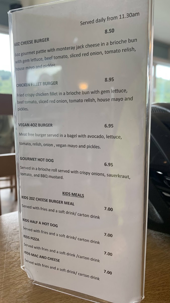 Oscar's Cafe menu board