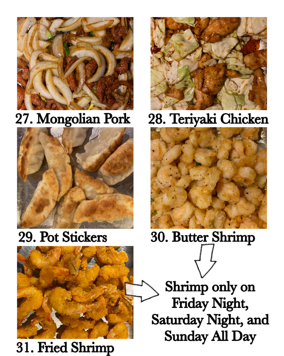 China Pearl menu board