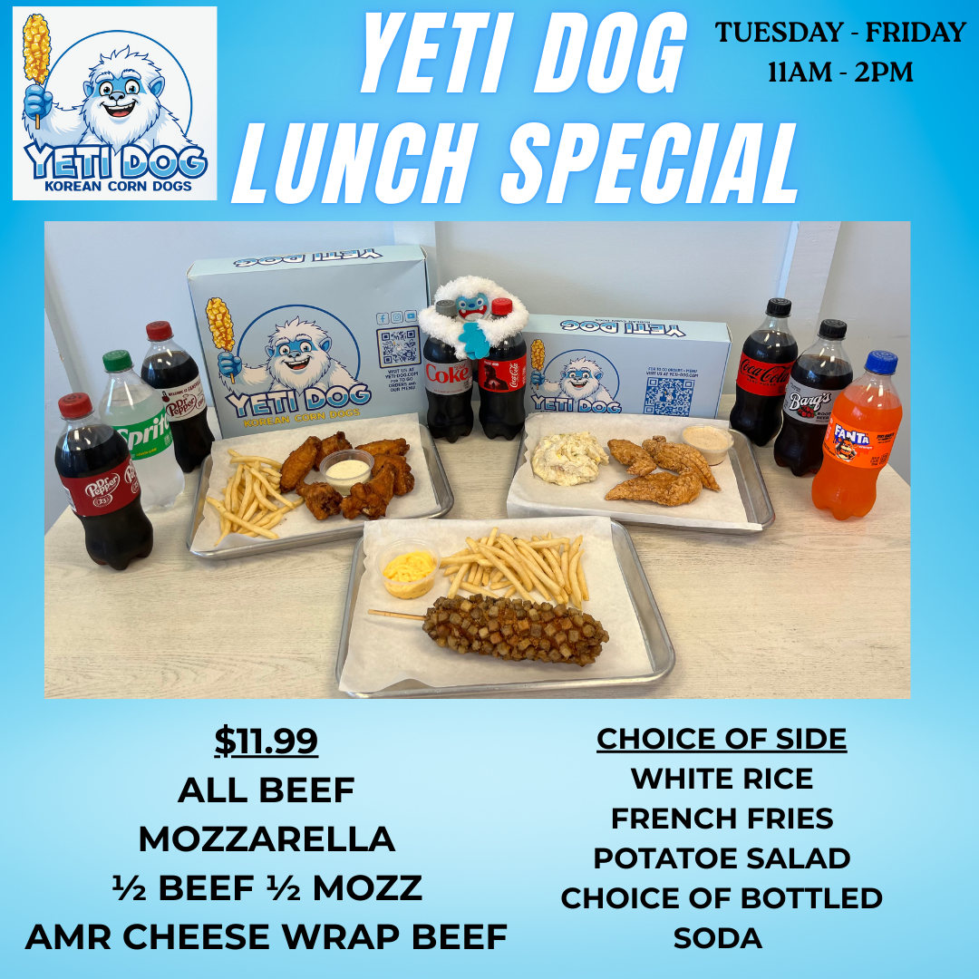 Yeti Dog menu board