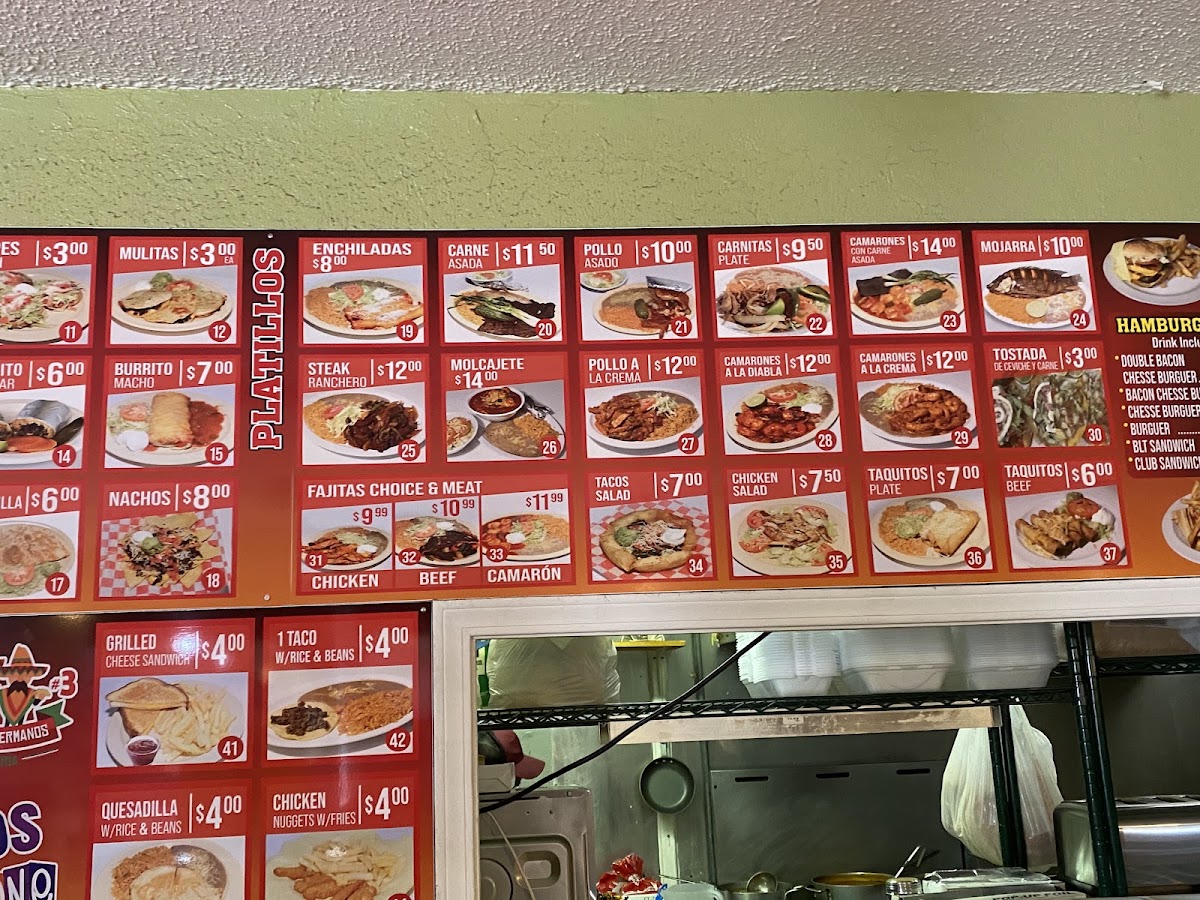 Taqueria Los Dos Hermanos #3 menu board