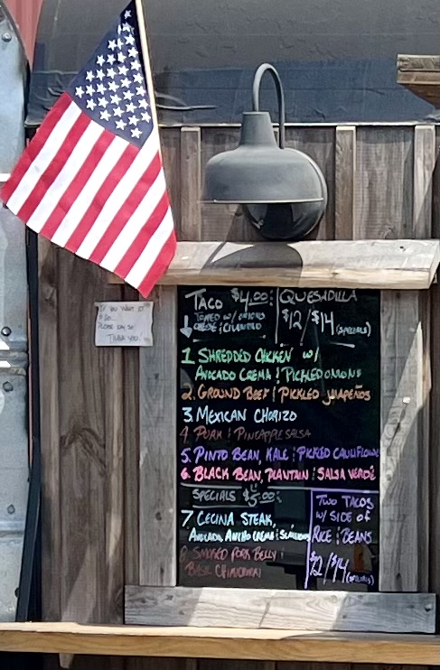 Caja Madera menu board