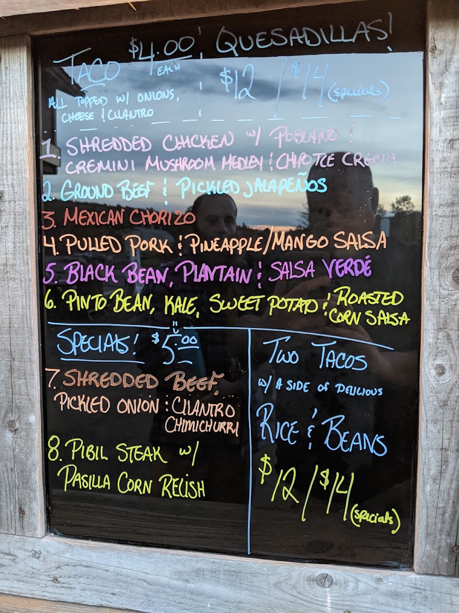 Caja Madera menu board