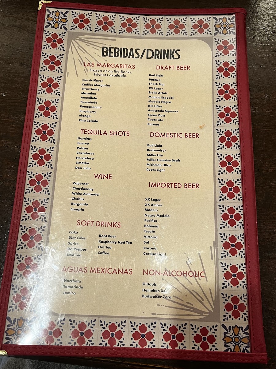 Golden Oyster Mexican & Seafood menu board