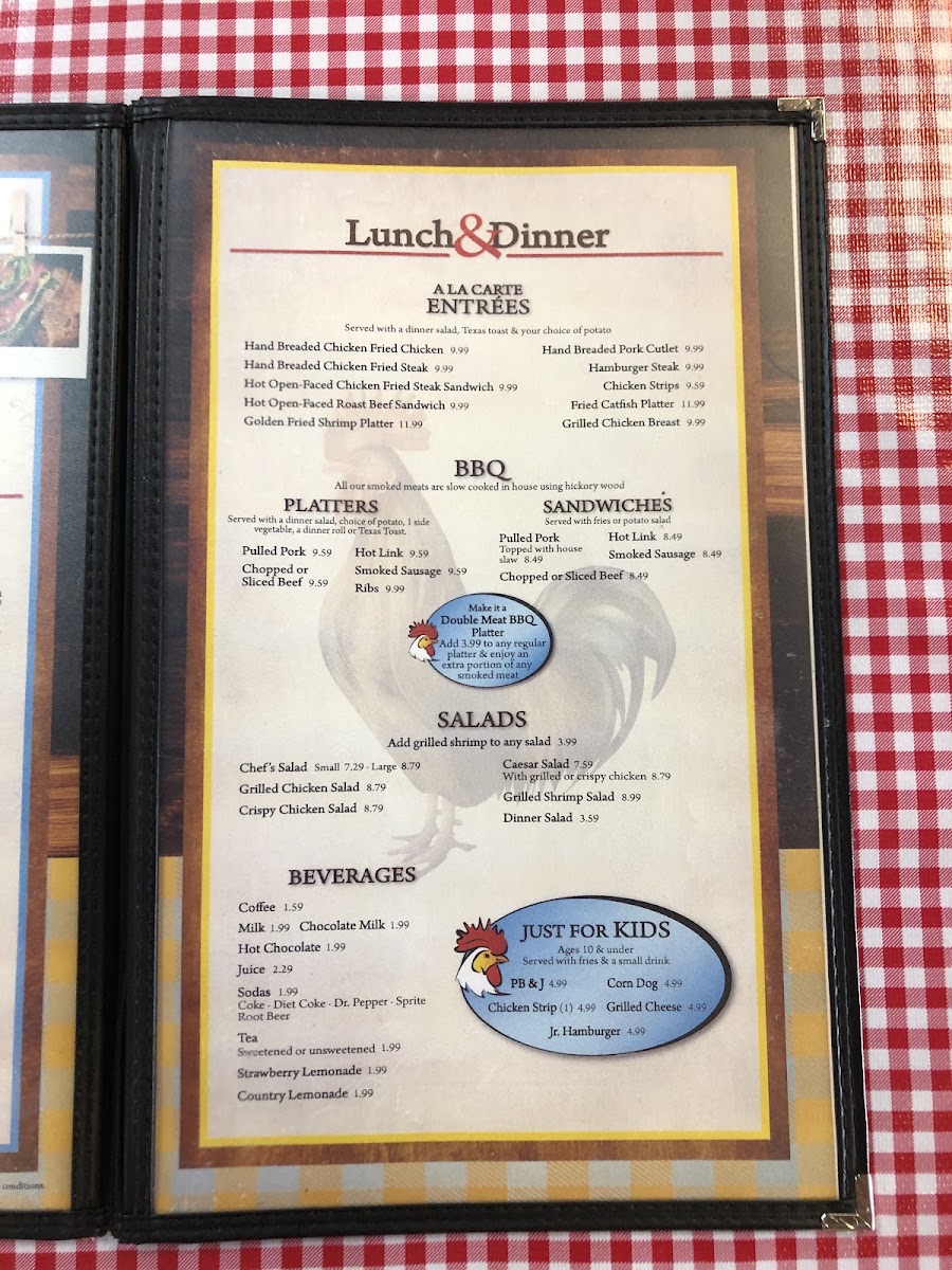 Country Kitchen menu board