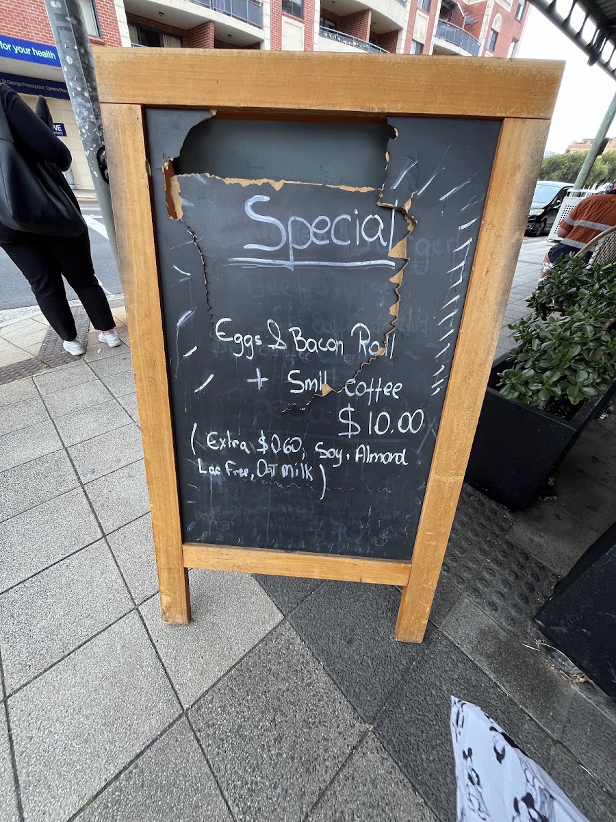 Pulse Espresso Bar menu board