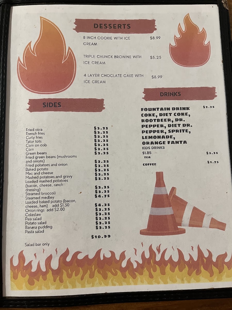 Willie's menu board