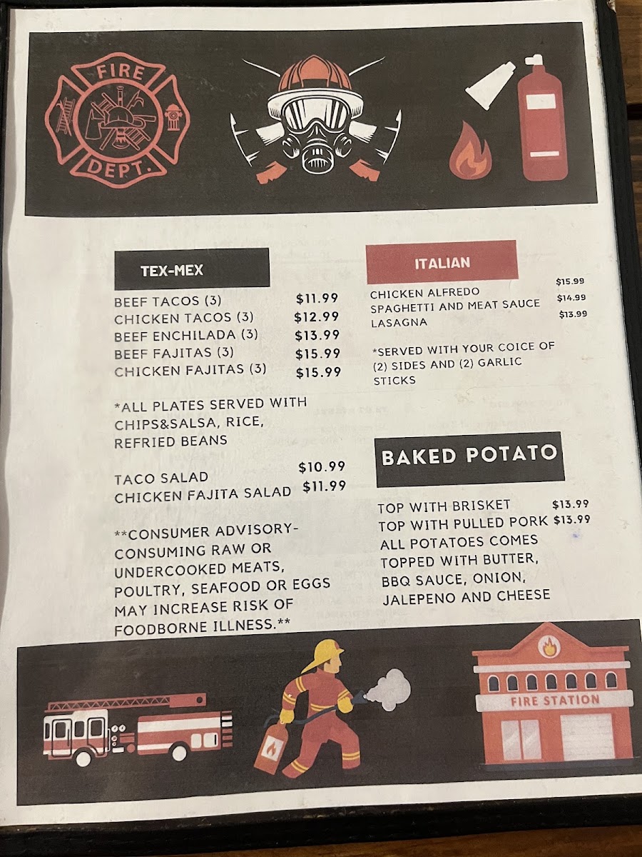 Willie's menu board