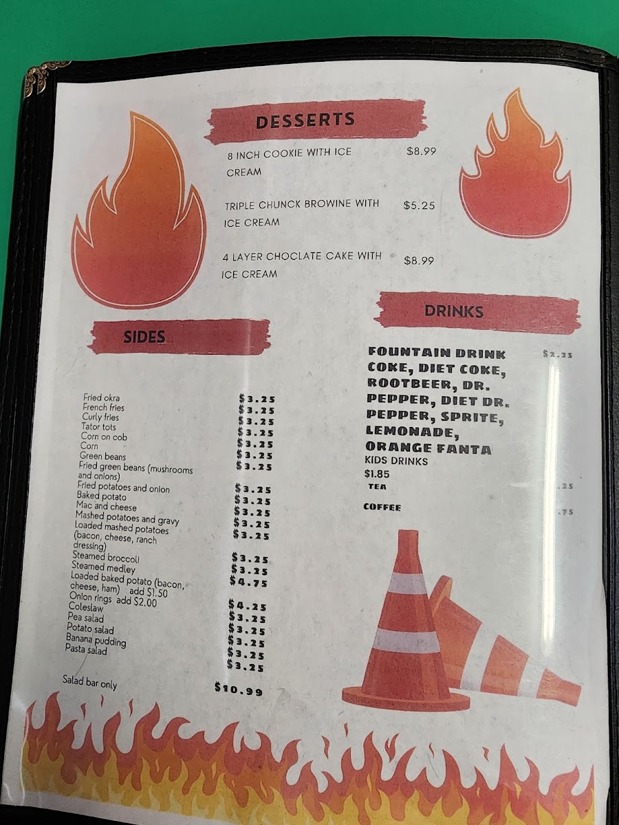 Willie's menu board
