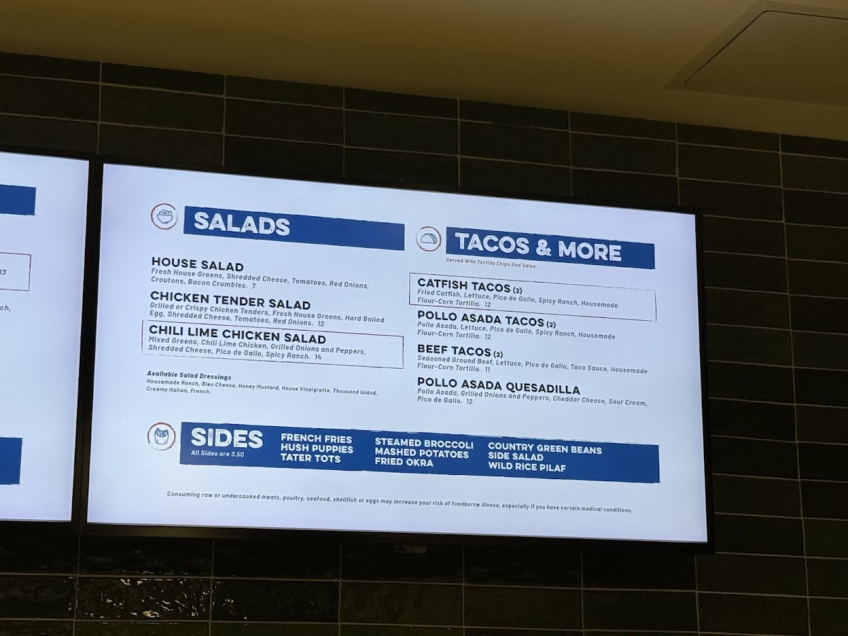 Kitchen 70 menu board