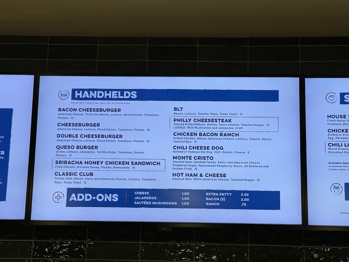 Kitchen 70 menu board