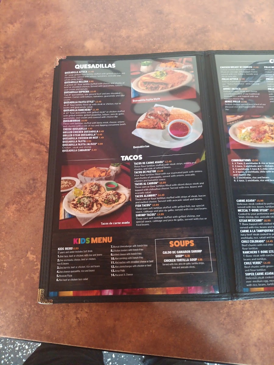 Mezcal Cocina Mexicana 2 menu board
