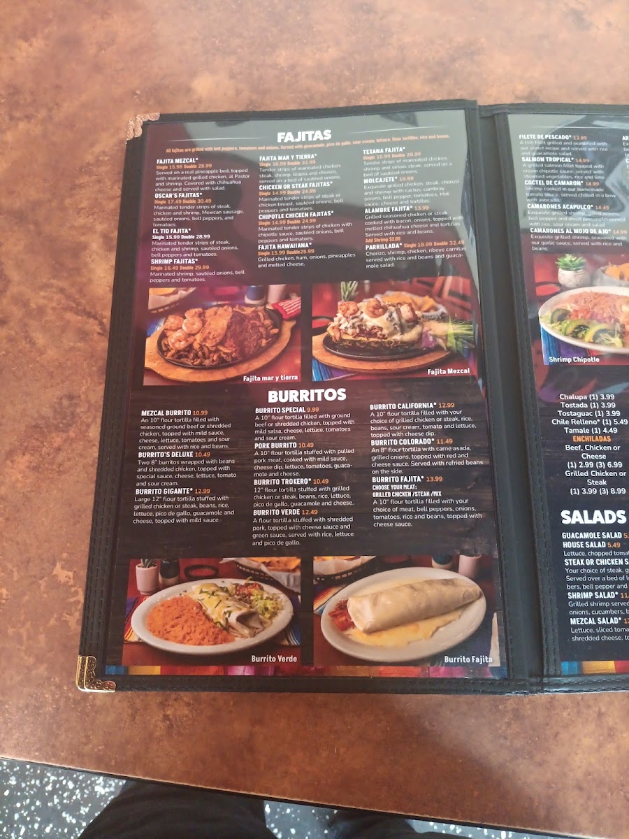 Mezcal Cocina Mexicana 2 menu board