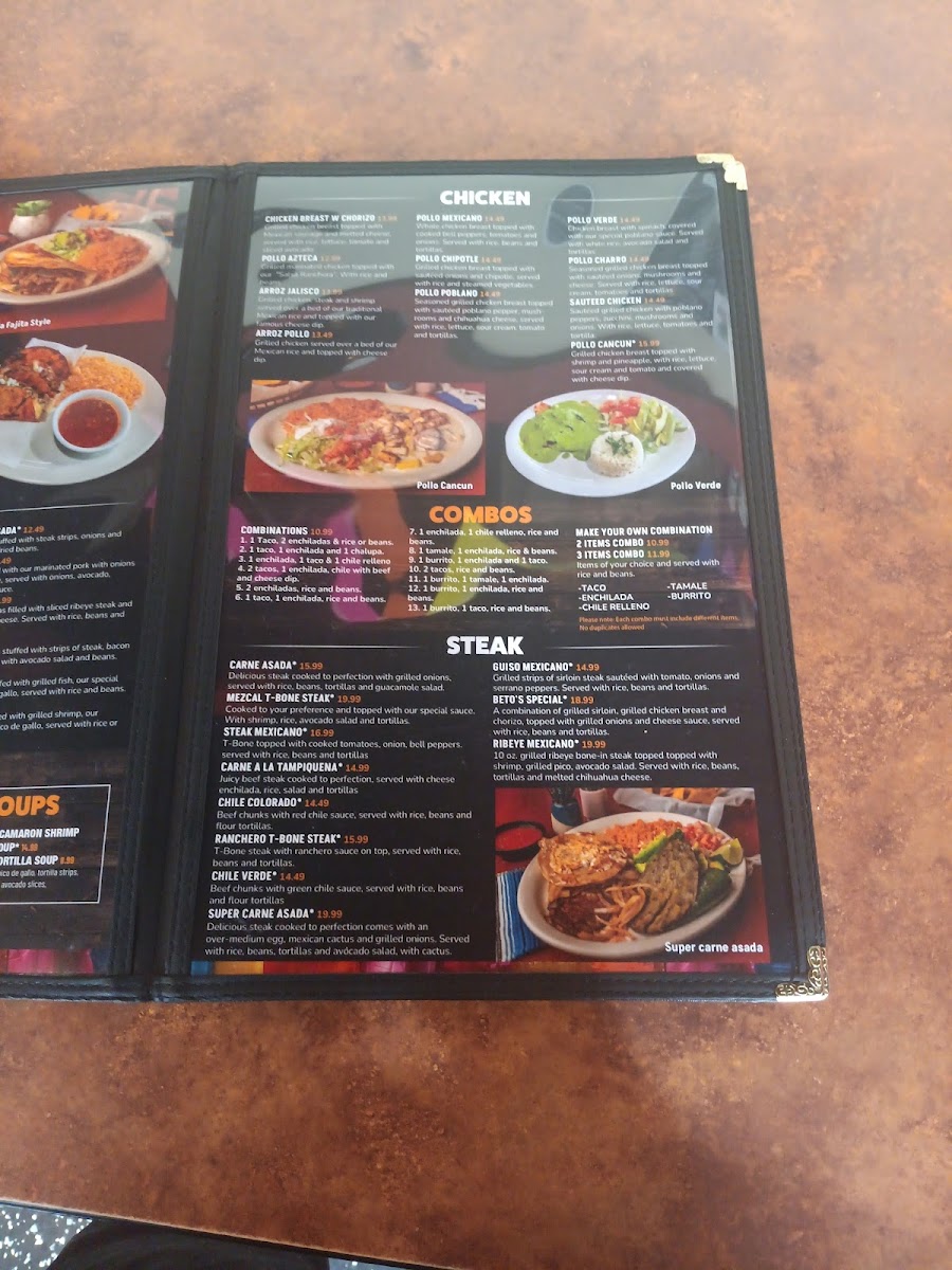 Mezcal Cocina Mexicana 2 menu board