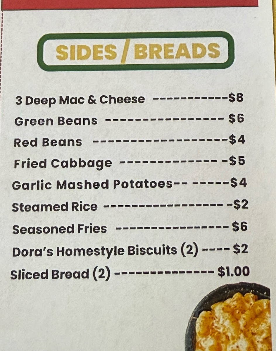 JDs Food Box Events & Catering menu board